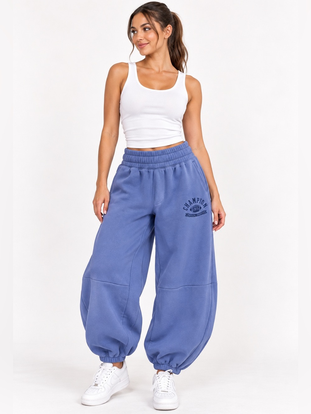 Champion Blue Balloon Leg Joggers Sweatpants Size Small